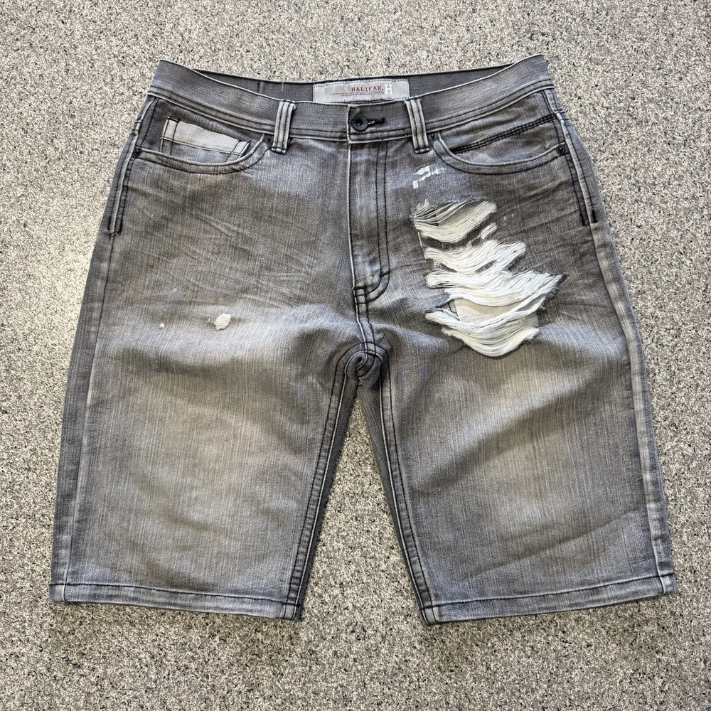 Distressed Gray Men's Jean Shorts